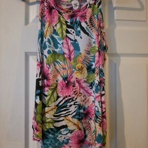 Sew In Love Tropical Tank in Pink, Teal & Green